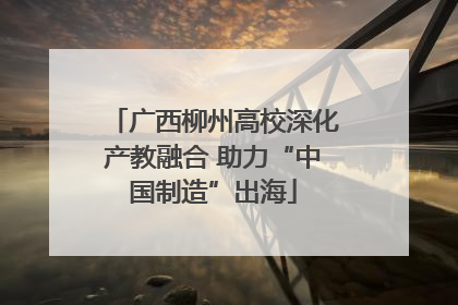 广西柳州高校深化产教融合 助力“中国制造”出海
