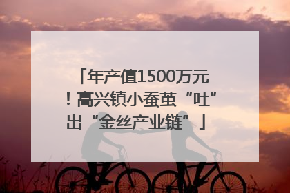 年产值1500万元！高兴镇小蚕茧“吐”出“金丝产业链”