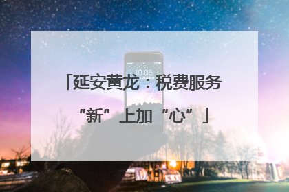 延安黄龙：税费服务“新”上加“心”