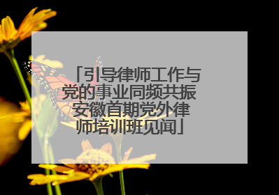 引导律师工作与党的事业同频共振 安徽首期党外律师培训班见闻