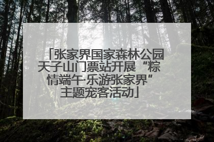 张家界国家森林公园天子山门票站开展“粽情端午·乐游张家界”主题宠客活动