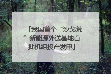 我国首个“沙戈荒”新能源外送基地首批机组投产发电