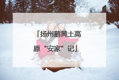 扬州鹅黄土高原“安家”记