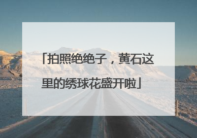 拍照绝绝子，黄石这里的绣球花盛开啦