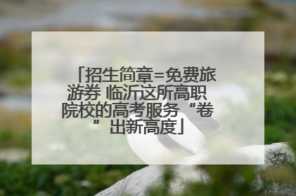 招生简章=免费旅游券 临沂这所高职院校的高考服务“卷”出新高度