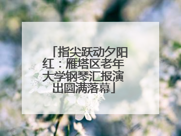 指尖跃动夕阳红：雁塔区老年大学钢琴汇报演出圆满落幕