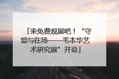 来免费观展吧！“守望与在场——毛本华艺术研究展”开幕