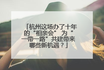 杭州这场办了十年的“相亲会” 为“一带一路”共建带来哪些新机遇？