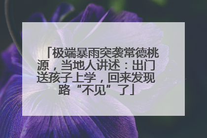 极端暴雨突袭常德桃源，当地人讲述：出门送孩子上学，回来发现路“不见”了