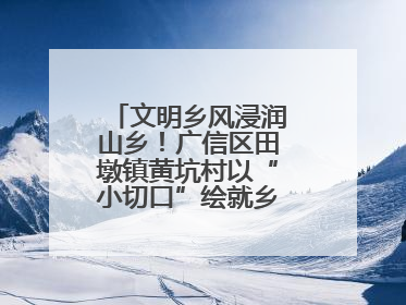 文明乡风浸润山乡！广信区田墩镇黄坑村以“小切口”绘就乡村振兴大图景