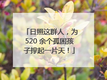 日照这群人，为 520 余个孤困孩子撑起一片天！