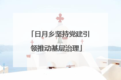 日月乡坚持党建引领推动基层治理