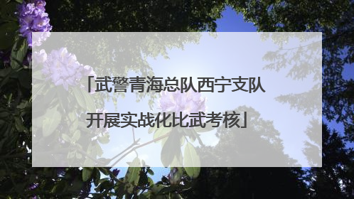 武警青海总队西宁支队开展实战化比武考核