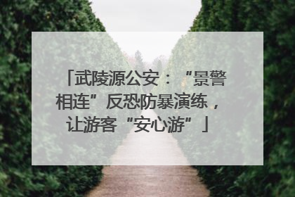 武陵源公安：“景警相连”反恐防暴演练，让游客“安心游”