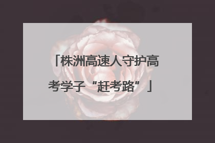 株洲高速人守护高考学子“赶考路”