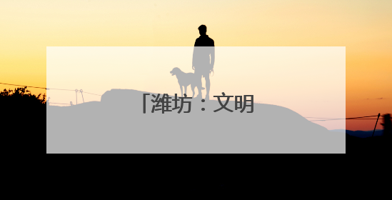 潍坊：文明新风润乡野