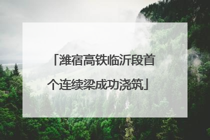 潍宿高铁临沂段首个连续梁成功浇筑