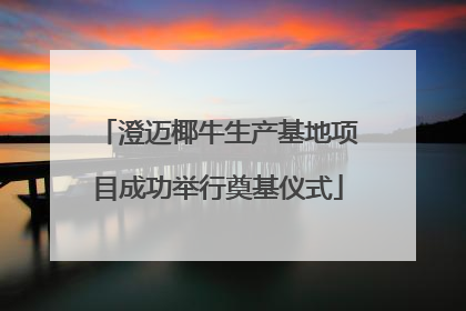 澄迈椰牛生产基地项目成功举行奠基仪式