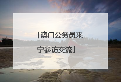 澳门公务员来宁参访交流