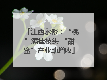 江西永修：“桃”满挂枝头 “甜蜜”产业助增收