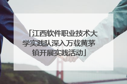 江西软件职业技术大学实践队深入万载黄茅镇开展实践活动