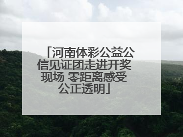 河南体彩公益公信见证团走进开奖现场 零距离感受公正透明