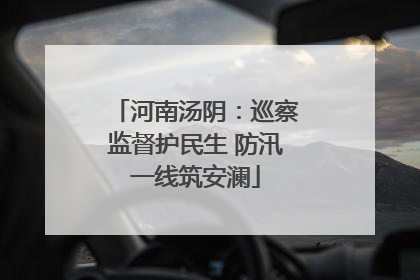 河南汤阴：巡察监督护民生 防汛一线筑安澜