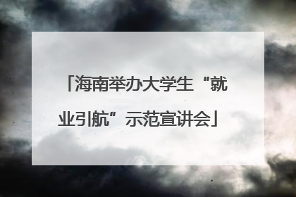 海南举办大学生“就业引航”示范宣讲会