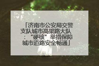 济南市公安局交警支队城市高架路大队：“硬核”举措保障城市道路安全畅通