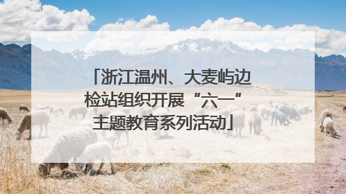 浙江温州、大麦屿边检站组织开展“六一”主题教育系列活动