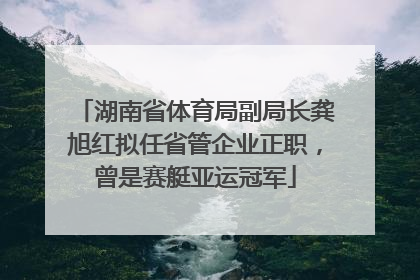 湖南省体育局副局长龚旭红拟任省管企业正职，曾是赛艇亚运冠军