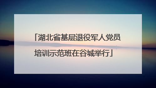 湖北省基层退役军人党员培训示范班在谷城举行