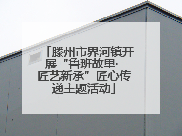 滕州市界河镇开展“鲁班故里· 匠艺新承”匠心传递主题活动