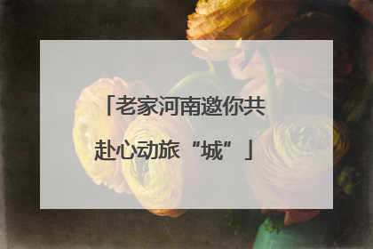 老家河南邀你共赴心动旅“城”