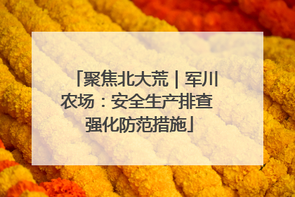 聚焦北大荒｜军川农场：安全生产排查 强化防范措施