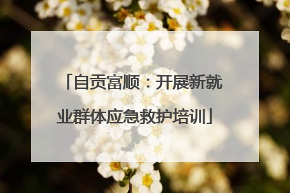 自贡富顺：开展新就业群体应急救护培训
