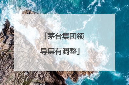茅台集团领导层有调整