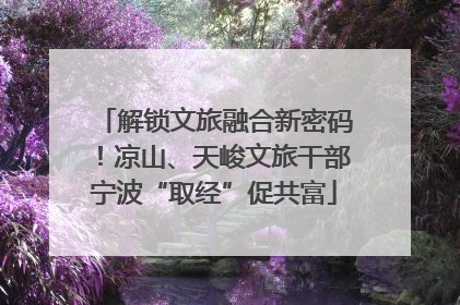 解锁文旅融合新密码！凉山、天峻文旅干部宁波“取经”促共富