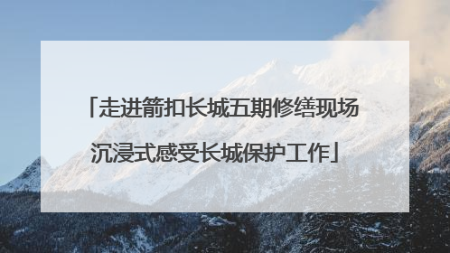 走进箭扣长城五期修缮现场 沉浸式感受长城保护工作