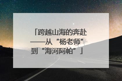 跨越山海的奔赴——从“杨老师”到“海河阿帕”