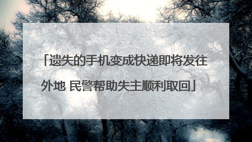 遗失的手机变成快递即将发往外地 民警帮助失主顺利取回