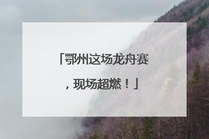 鄂州这场龙舟赛，现场超燃！