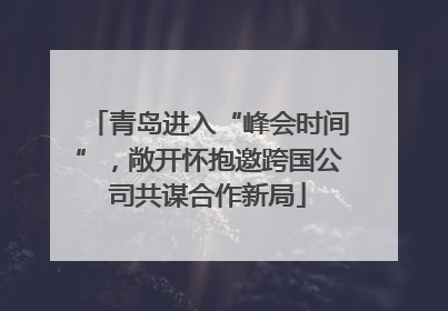 青岛进入“峰会时间”，敞开怀抱邀跨国公司共谋合作新局
