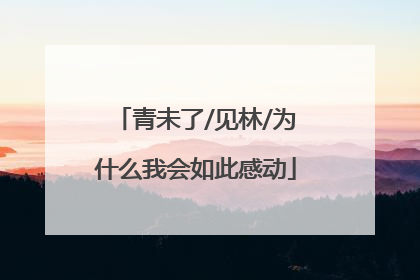 青未了/见林/为什么我会如此感动