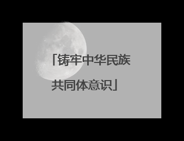 铸牢中华民族共同体意识