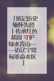 铭记历史 缅怀先烈丨传承红色基因 守护绿水青山——访辽宁宽甸革命老区