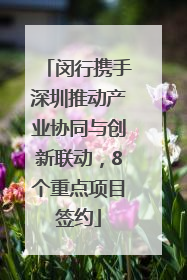 闵行携手深圳推动产业协同与创新联动，8个重点项目签约