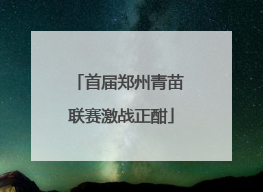 首届郑州青苗联赛激战正酣