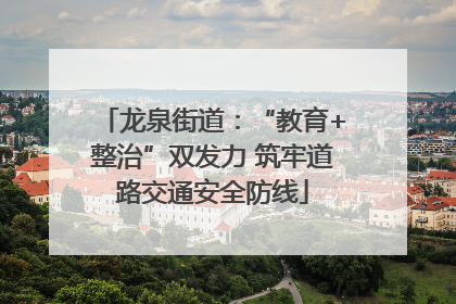 龙泉街道：“教育+整治”双发力 筑牢道路交通安全防线