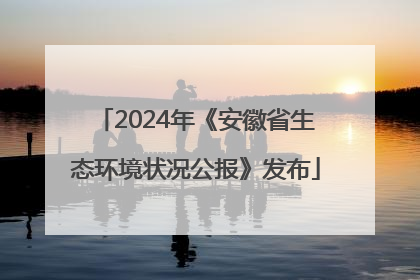 2024年《安徽省生态环境状况公报》发布